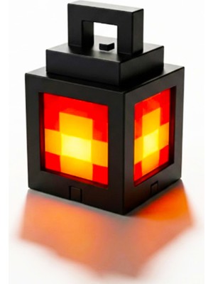 FLAY3D Minecraft Fener Gece Lambası | Piksel Tasarımlı LED Masaüstü Dekor Işığı