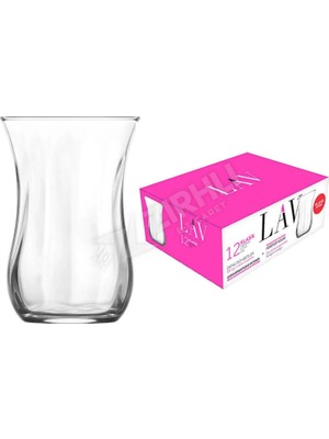 3 Adet Lav Çay Bardakları Optikli 12'li LV-30020 Opth
