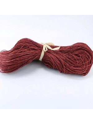 MiraLive Bordo Renk Çile Kağıt Ip Çanta Ipi Supla Ipi  No:62 - (550-600 Gr)
