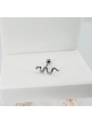 Eco Port Rodyum Uç Kısmı : Pirinç Kıkırdak Bar Uzunluğu : 6 mm / Bar Kalınlığı 0.8 mm / Top Boyu 3 mm - PT0001