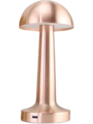 MiraLive Dokunmatik Mantar Gece Lambası Bronz LED Masa Aydınlatması