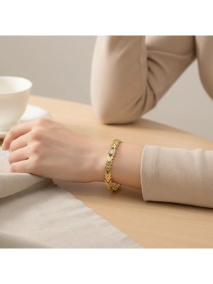 Xuping Jewelry Stil Incisi/xupıng Jewelry Üçgen Zirkon Taşlı Bileklik