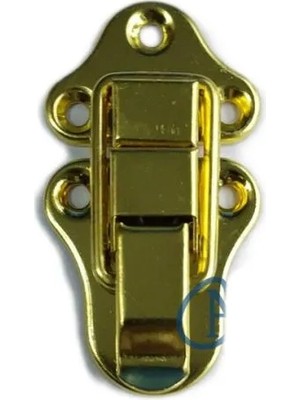 Kuzgun Ticaret Sandık, Kutu Klipsi, Ön Kilidi - 72X40MM, Altın, 1 Adet