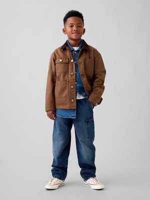 Gap Erkek Çocuk Mavi Brushed Easy Carpenter Jean Pantolon