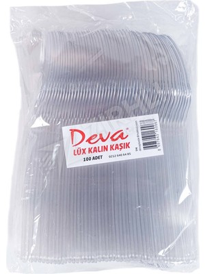 4 Adet Deva Lüx Kalın Kaşık 100 Lü