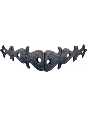 Kuzgun Ticaret Antika Tarz Dekoratif Pirinç Kelebek Gönye - Yan, 105X105 Mm, Oksit