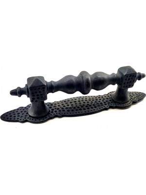 Kuzgun Ticaret Antika Tarz Dekoratif Pirinç Ağır Kapı Çekme Kolu - Küçük, 215X40 Mm, Oksit