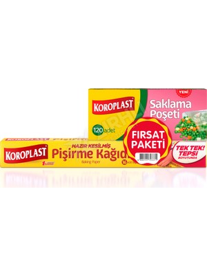 Koroplast Pişirme Kağıdı 16'lı Saklama Poşeti 120'LI (Fırsat Pak.)