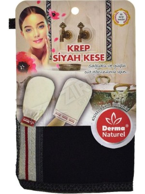 4 Adet Derma Naturel Siyah Krep Kese