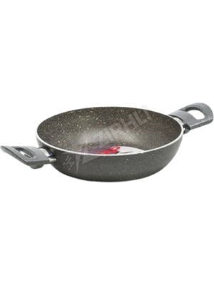 3 Adet Mehtap Sahan Tava 22 cm Gri Granit (2.5mm)