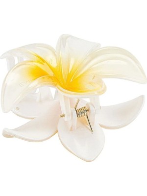 Hb Tasarım Lotus Çiçek Parlak Akrilik Kadın Mandal Toka (9 Cm)
