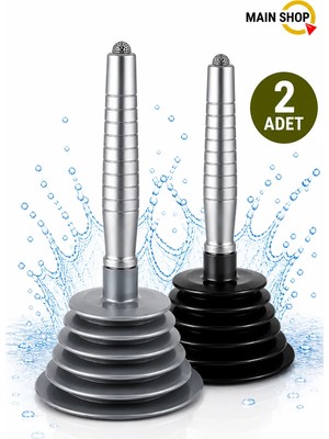 MAİN SHOP 2 Adet Küçük Körüklü Küvet,Mutfak ve Banyo Vantuz Pompa Tıkanık Lavabo Açıcı Manuel El Vantuzu M-102