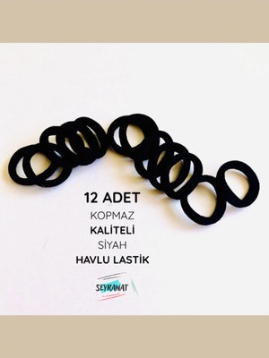 Hb Tasarım 12 Adet Siyah Renk Kopmaz, Sönmez, Kaliteli, Çocuk Bebek Için Havlu Toka