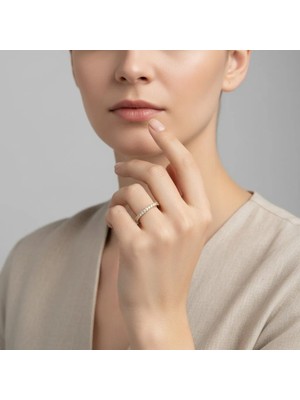 Stil Incisi/xupıng Jewelry Yuvarlak Zirkon Taşlı Yüzük
