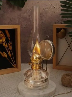 Byanes Şeffaf Gaz Lambası ve Fitil Seti – 250 ml Kandil Yağı ile Kamp Aydınlatması