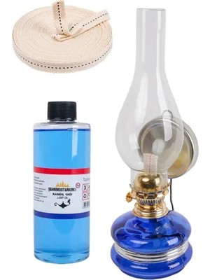 Byanes Prizsiz Gaz Lambası Seti, 250 ml Kokusuz Yağ, 1 mt Fitil