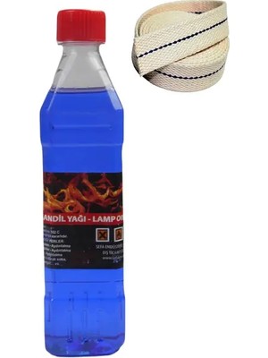 Byanes 500 ml Gaz Lambası Yağı ve 1 mt Fitil ile Parlak ve Güvenli Aydınlatma