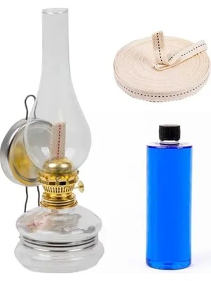 Byanes Nostaljik Kamp Gaz Lambası, 500 ml Kandil Yakıtı ve 1 M Fitil ile Mükemmel Aydınlatma