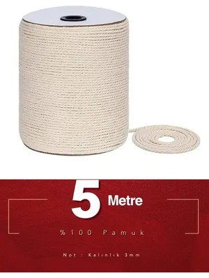 Byanes Kandil Lamba Fitili, 5m Pamuk Mum Fitili, Gaz ve Lamba Kullanımı Için