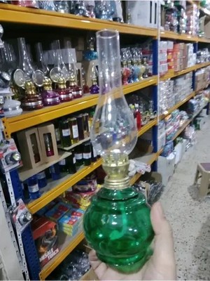 Byanes Şık Gaz Lambası Seti, 250 ml Yağ ve 10 cm Fitil ile Kullanıma Hazır