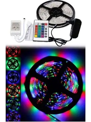 Byanes 5 Metre Rgb Şerit LED Seti, Iç-Dış Mekan, Silikonlu, Tak Çalıştır