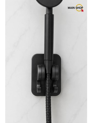 MAİN SHOP Yapışkanlı Duş Başlığı Tutucu - Delme Gerektirmez, Kolay Kurulum, Dayanıklı M-049