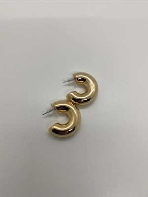 Hb Tasarım Bombe Gold Küpe