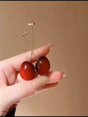 Hb Tasarım Kadın Küpe Trend Kiraz Küpe