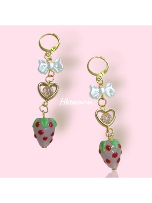 Hb Tasarım Pinterest 🍓 Çilekli Charm Küpe