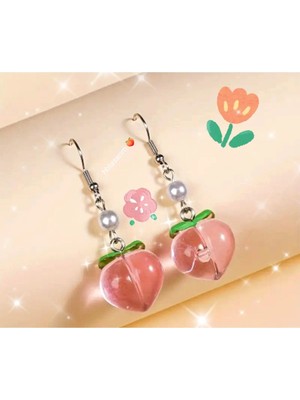 Hb Tasarım Peach🍑 Tasarım Hediyelik Lolita Küpe 🌺