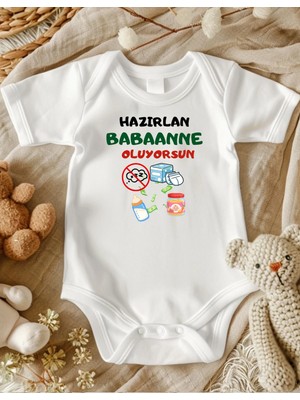 Lupi Babaanne Yazılı Bebek Zıbın % 100 Pamuk 59