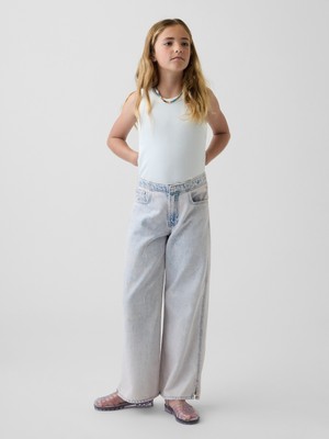 Gap Kız Çocuk Açık Mavi Kids High Rise Easy Horseshoe Jean Pantolon