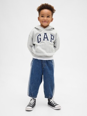Gap Erkek Bebek Açık Mavi Two-Tone Pull-On Barrel Jean Pantolon