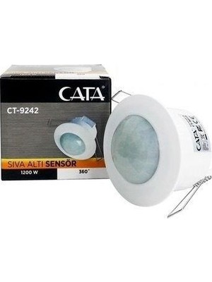 Cata CT-9242 Sıva Altı Hareket Sensörü 360 Derece Beyaz Renkli 1200 W Güç
