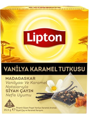 Lipton Vanilya Karamel Aromalı Piramit Poşet Çay 15'li
