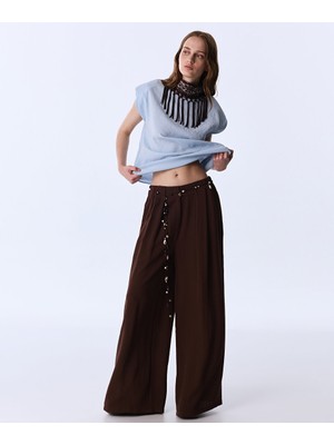 Twist Karma Aksesuarlı Kordonlu Pantolon TS1260003386074