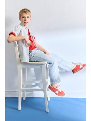 DeFacto %100 Pamuk Straight Fit Düz Paça Jean Pantolon Erkek Çocuk B5740A826SM