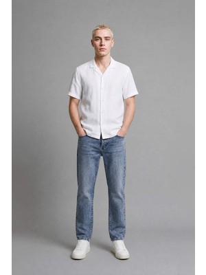 DeFacto %100 Pamuk Straight Fit Normal Bel Jean Pantolon H8248AX26SM