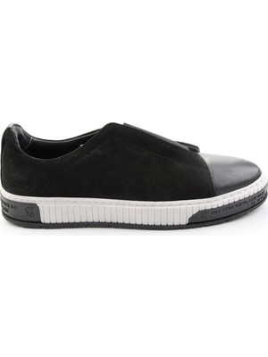 Bambi Siyah Hakiki Deri Erkek Sneaker E01610000603