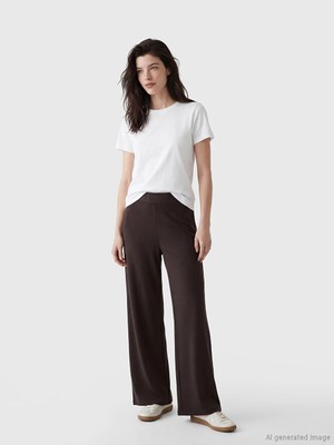 LC Waikiki Lcw Comfort Kahverengi Beli Lastikli Soft Touch Kadın Eşofman Altı