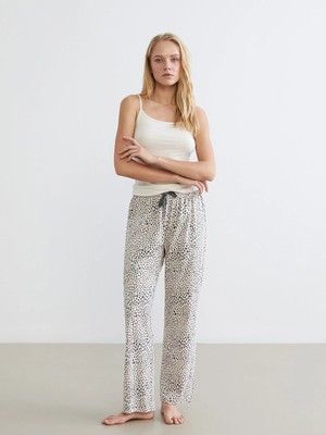 Lcw Dream Pembe Beli Lastikli Leopar Desenli Kadın Pijama Altı