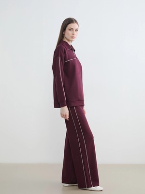 Lcw Modest Mürdüm Beli Lastikli Soft Touch Kadın Eşofman Altı