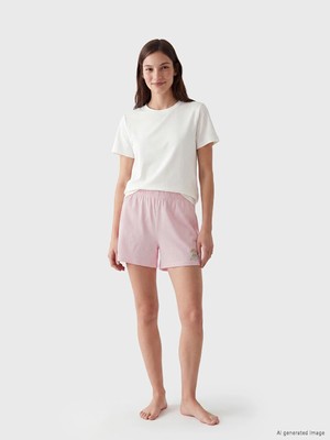Lcw Young Pembe Beli Lastikli Kadın Şort Pijama Altı 2'li