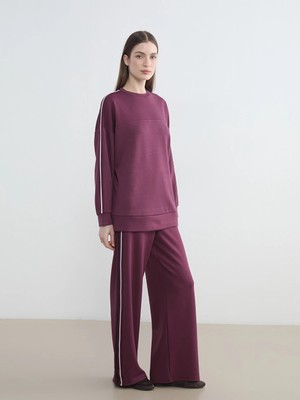 Lcw Modest Mürdüm Beli Lastikli Soft Touch Kadın Eşofman Altı