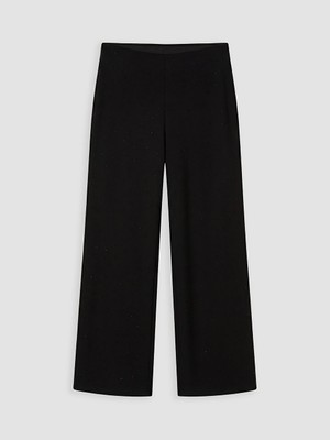 Lcw Modest Siyah Soft Touch Taşlı Kadın Eşofman Altı