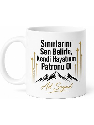 Tupya Gift Sınırlarını Sen Belirle Kendi Hayatının Patronu Ol Kupası Motivasyon Hediye Bardak