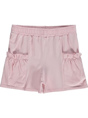 Civil Girls Torba Cep Detaylı 6-9 Yaş Şort - Pudra