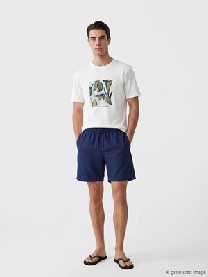 Lcw Swımwear Indigo Kısa Boy Basic Erkek Deniz Şortu