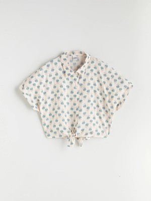LC Waikiki Lcw Kids Ekru Kız Çocuk Crop Bluz