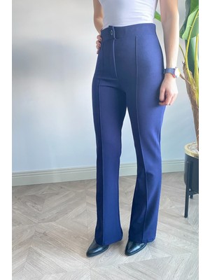 Ded Collection Kadın Likralı Düğmeli Pantolon
